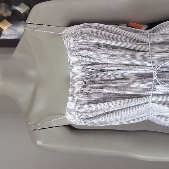 Jill Stuart Puckered Textured Maxi Sundress Sz6 Strapless - Picture 2 of 7